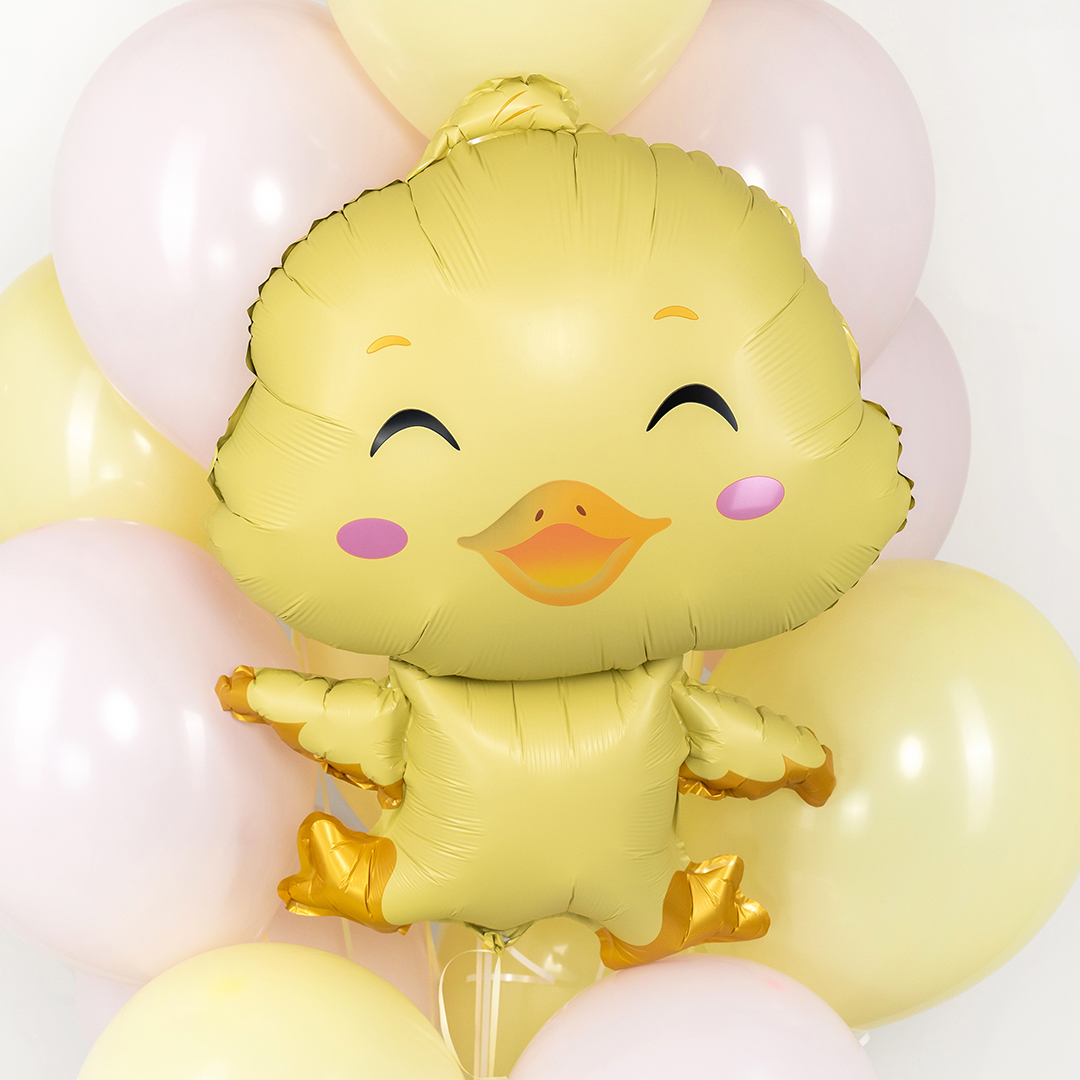 Шар (31''/79 см) Фигура, Утенок, Сатин, 1 шт.