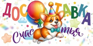 Конверты для денег, Доставка счастья! (собачка), 10 шт.