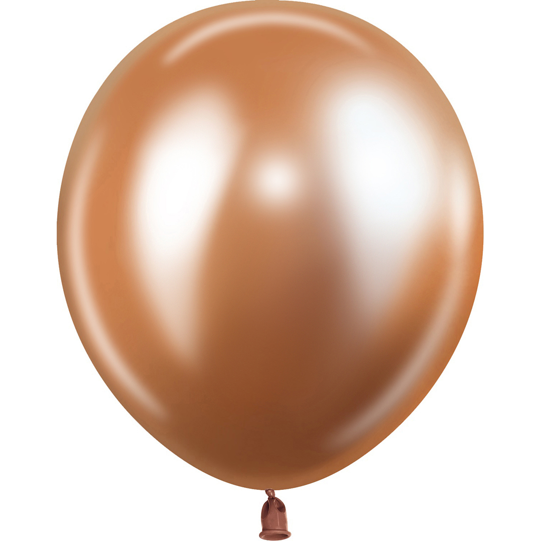 Шар (12''/30 см), Розовое Золото, хром, 50 шт.