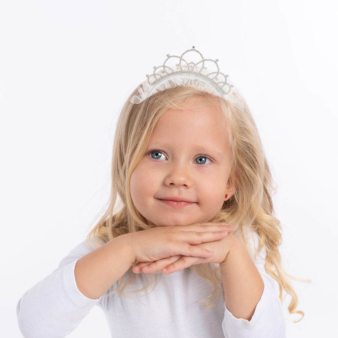 Ободок, Нежная диадема, Белый, 1 шт. 