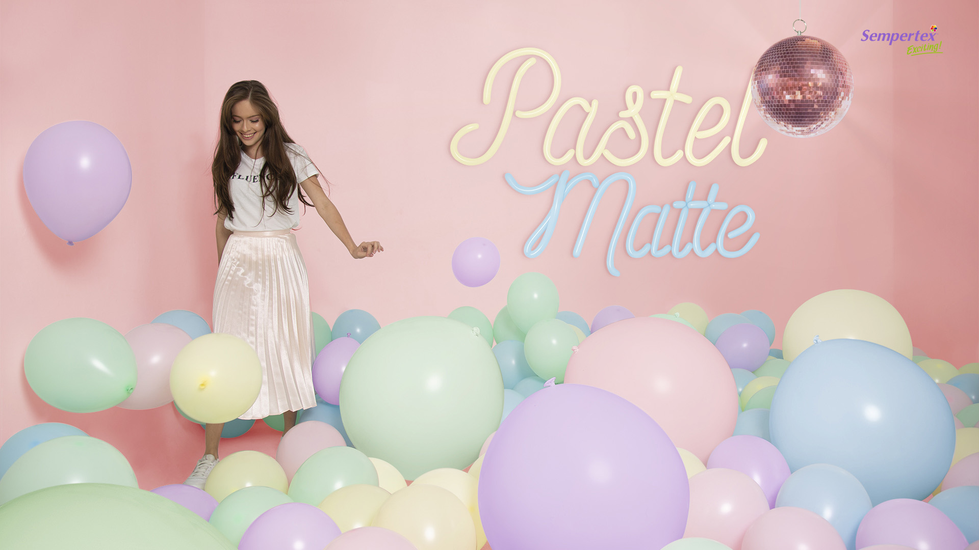 Шар (12''/30 см), Нежно-розовый (609), макарунс, 50 шт.