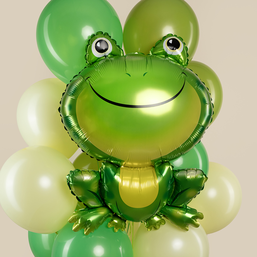Шар (33''/84 см) Фигура, Лягушка, Зеленый, 1 шт.