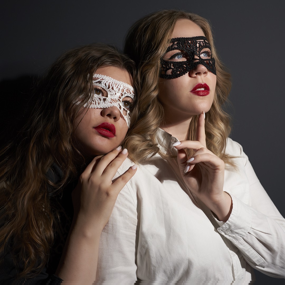 Маска кружевная, мягкая, Загадка, Белый, 16*24 см, 1 шт. 