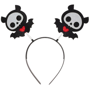 Ободок, Летучие мыши, Черный/Белый/Красный, 1 шт. 