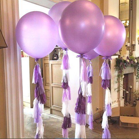 Гирлянда Тассел, Сиреневый, 35*12 см, 12 листов.