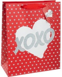 Пакет подарочный, Ля Мур, Дизайн №1, с блестками, 32*26*12,5 см, 1 шт.