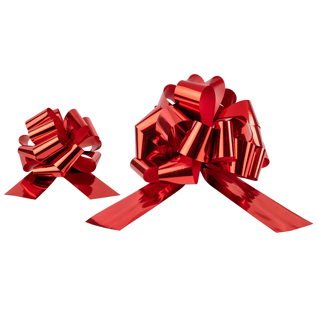 Бант Шар, Красный, Металлик, 36 см, 1 шт. в упак. 