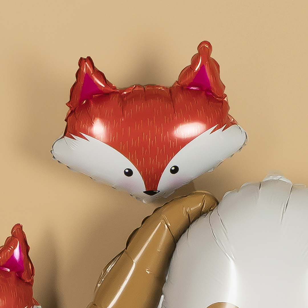 Шар с клапаном (12''/30 см) Мини-фигура, Лиса, 1 шт.