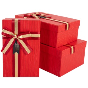 Набор коробок Элегант, Красный, 23*16*9,5 см, 3 шт. в упак. 