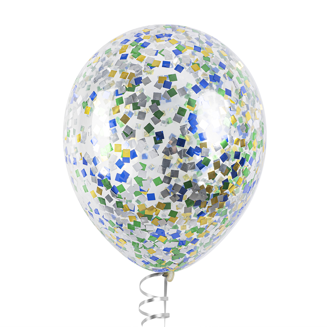 Конфетти фольга Квадрат, Светлый микс, Металлик, 1 см, 50 г.