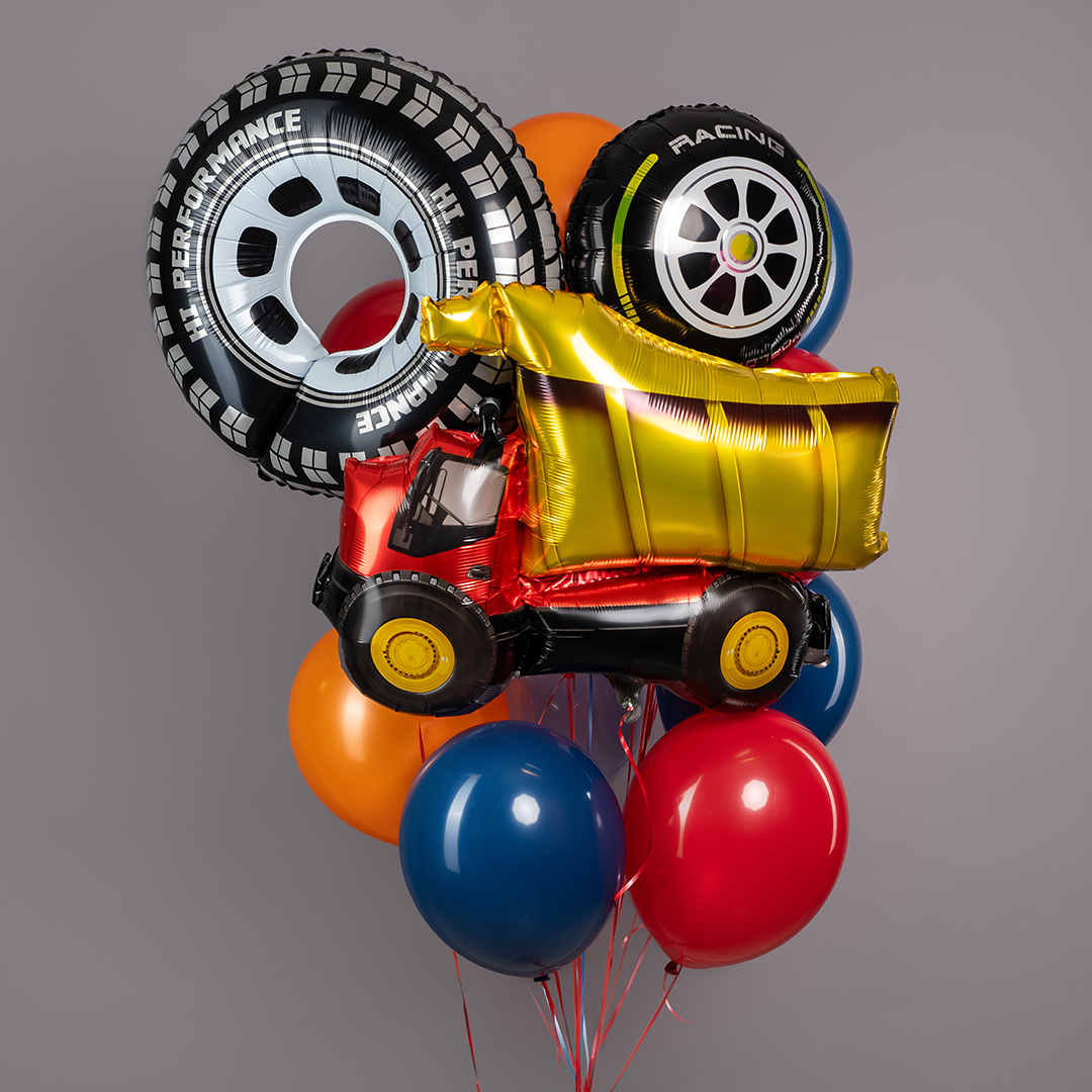Шар (29''/74 см) Фигура, Гоночное колесо, 1 шт. в уп.