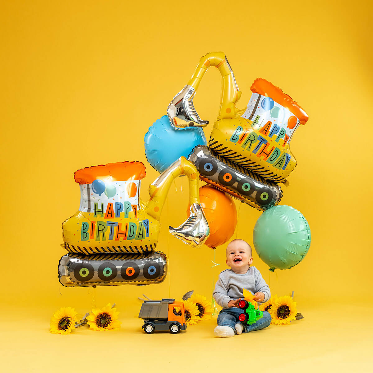 Шар (31''/79 см) Фигура, Экскаватор, 1 шт. в уп.