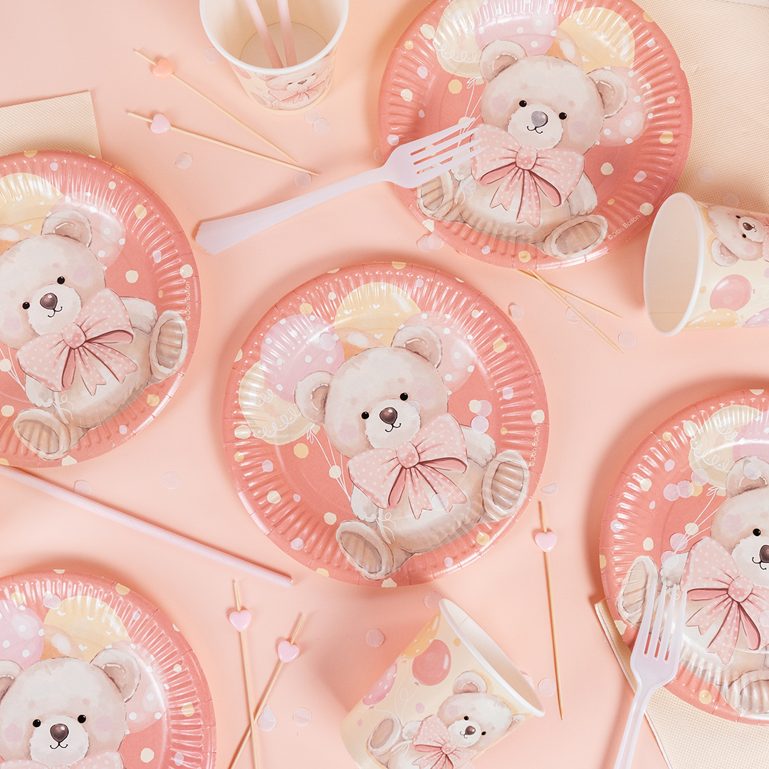 Тарелки (7''/18 см) Милый мишка, 6 шт.