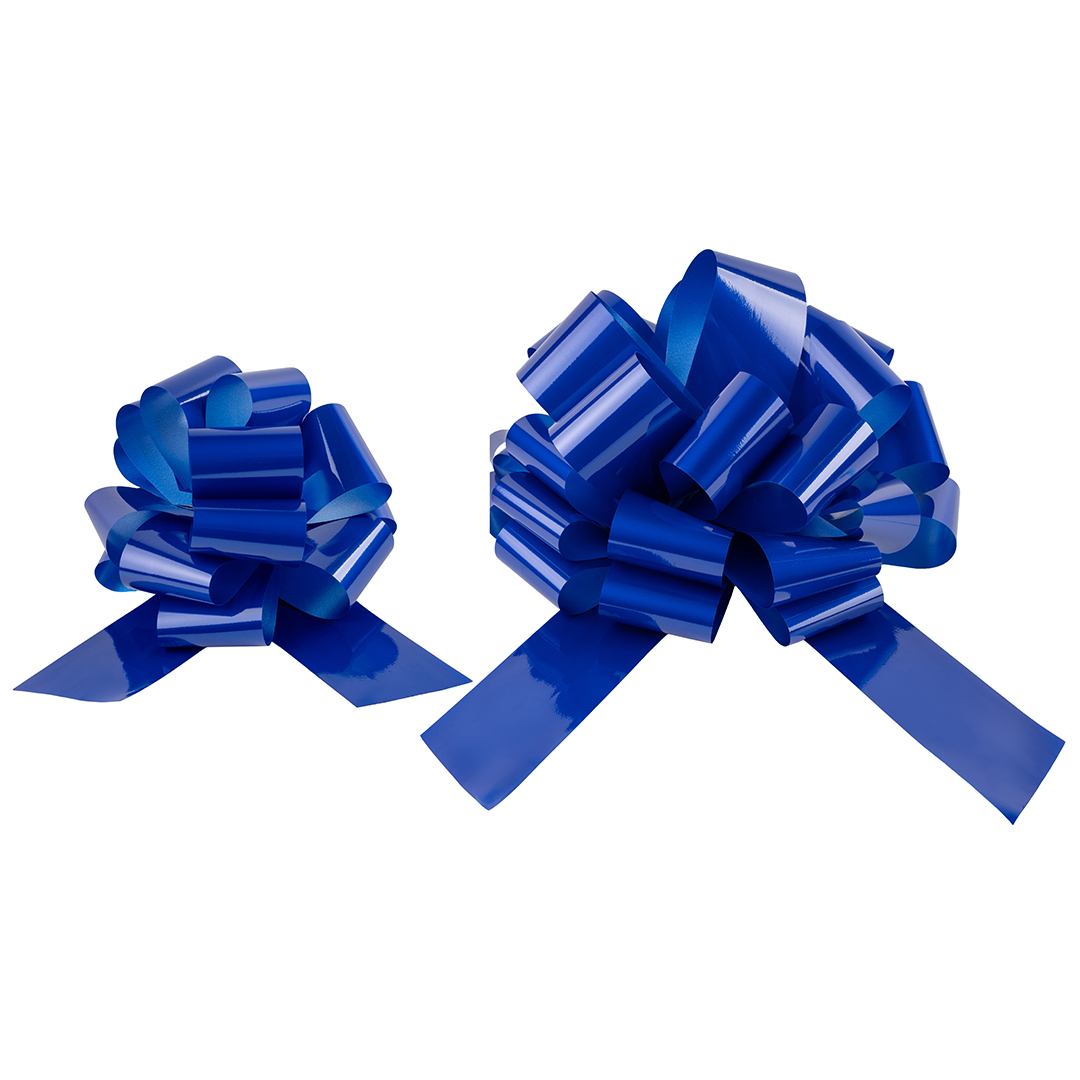 Бант Шар, Синий, Лаковый, 36 см, 1 шт. в упак. 