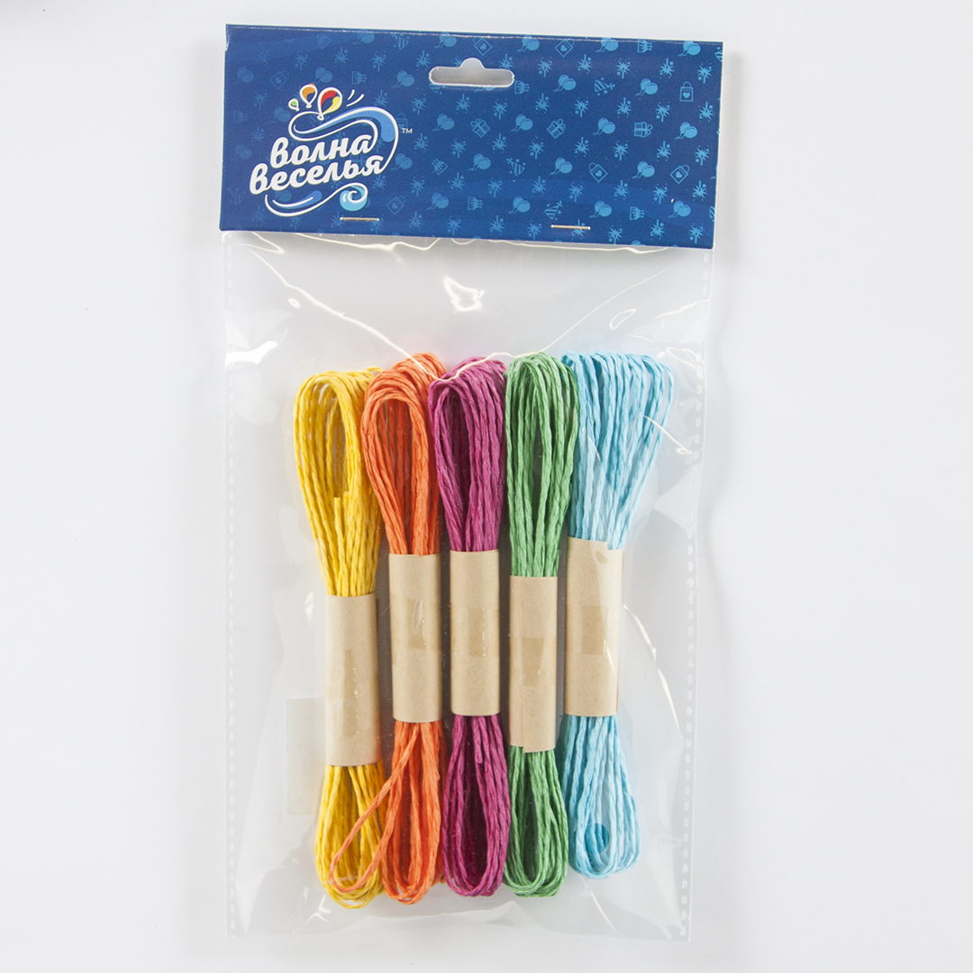 Набор бумажных шпагатов (5 м) Вкусные цвета, 5 шт.