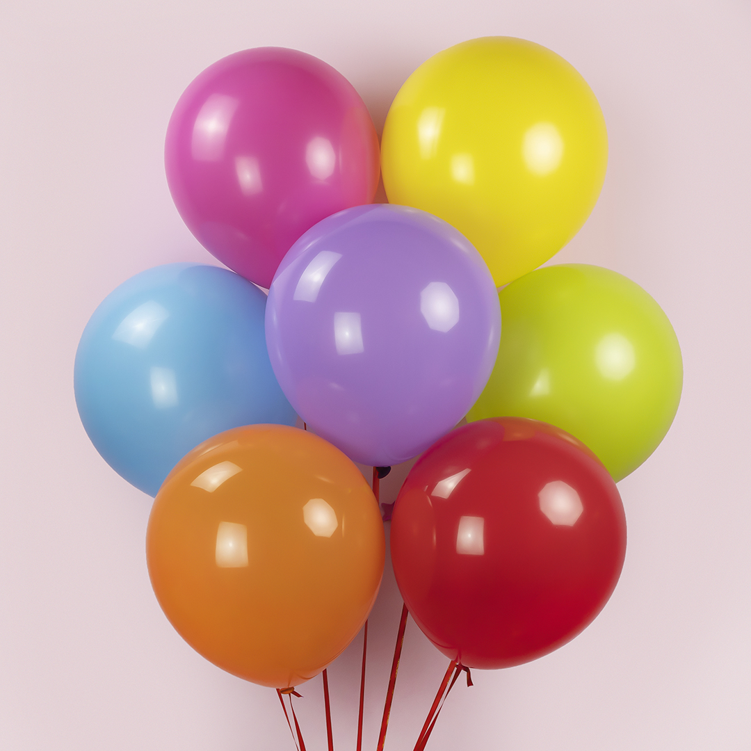 Шар (18''/46 см), Красный, пастель, 10 шт.