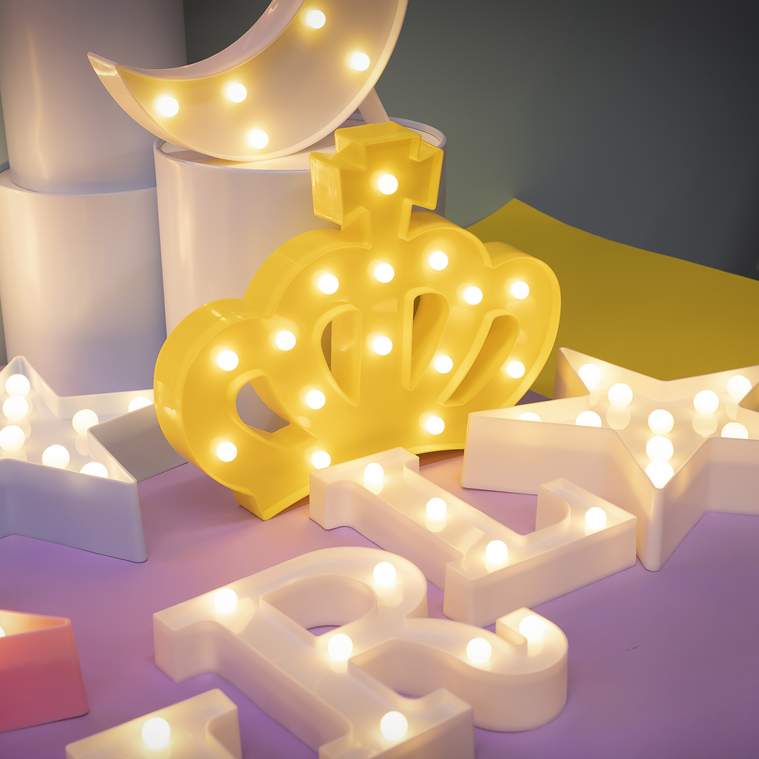 Световая фигура Корона, 22,5*28 см. Желтый, 1 шт.