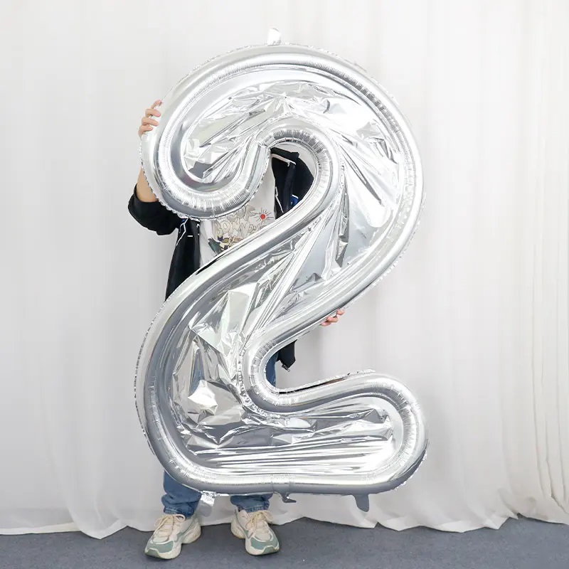 Шар (65''/165 см) Цифра, 2 Каркасная, 1 шт. в уп.