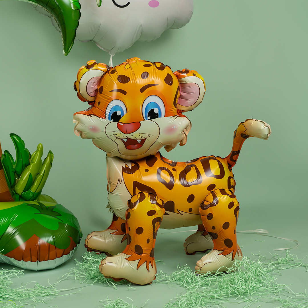 Шар (24''/61 см) Фигура 3D, Леопард, 1 шт. в уп.