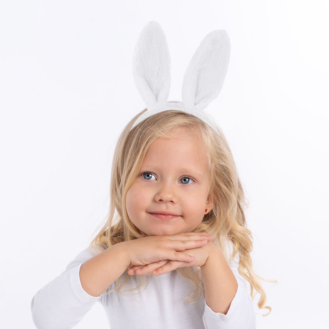 Ободок Зайка, Белый, 1 шт. 