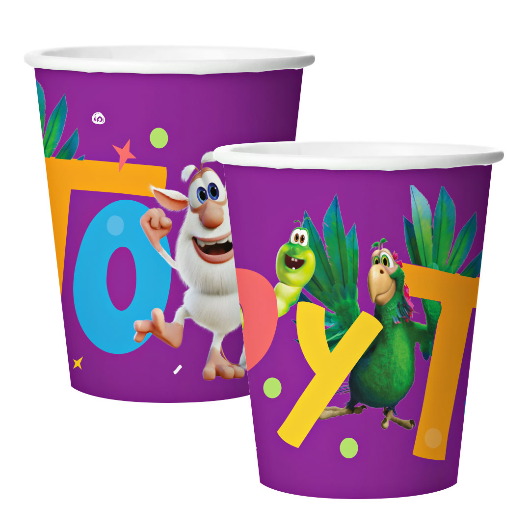 Стаканы (250 мл) Буба и друзья, 6 шт.