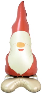 Шар 3D (57''/145 см) Фигура на подставке, Гном в колпачке, 1 шт. в уп.