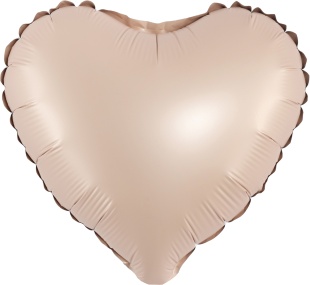 Шар с клапаном (10''/25 см) Мини-сердце, Карамель, Сатин, 1 шт.