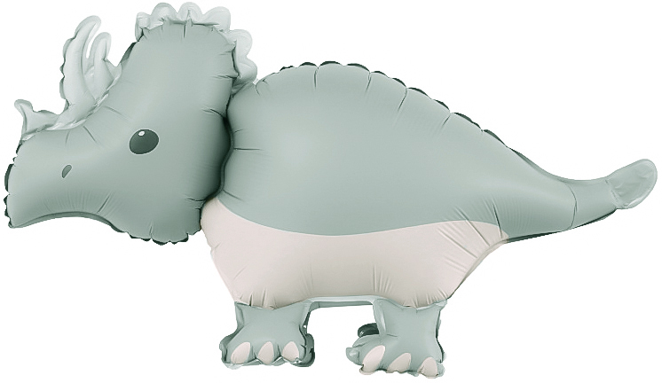 Шар (40''/102 см) Фигура 3D, Динозавр Трицератопс, Сатин, 1 шт.