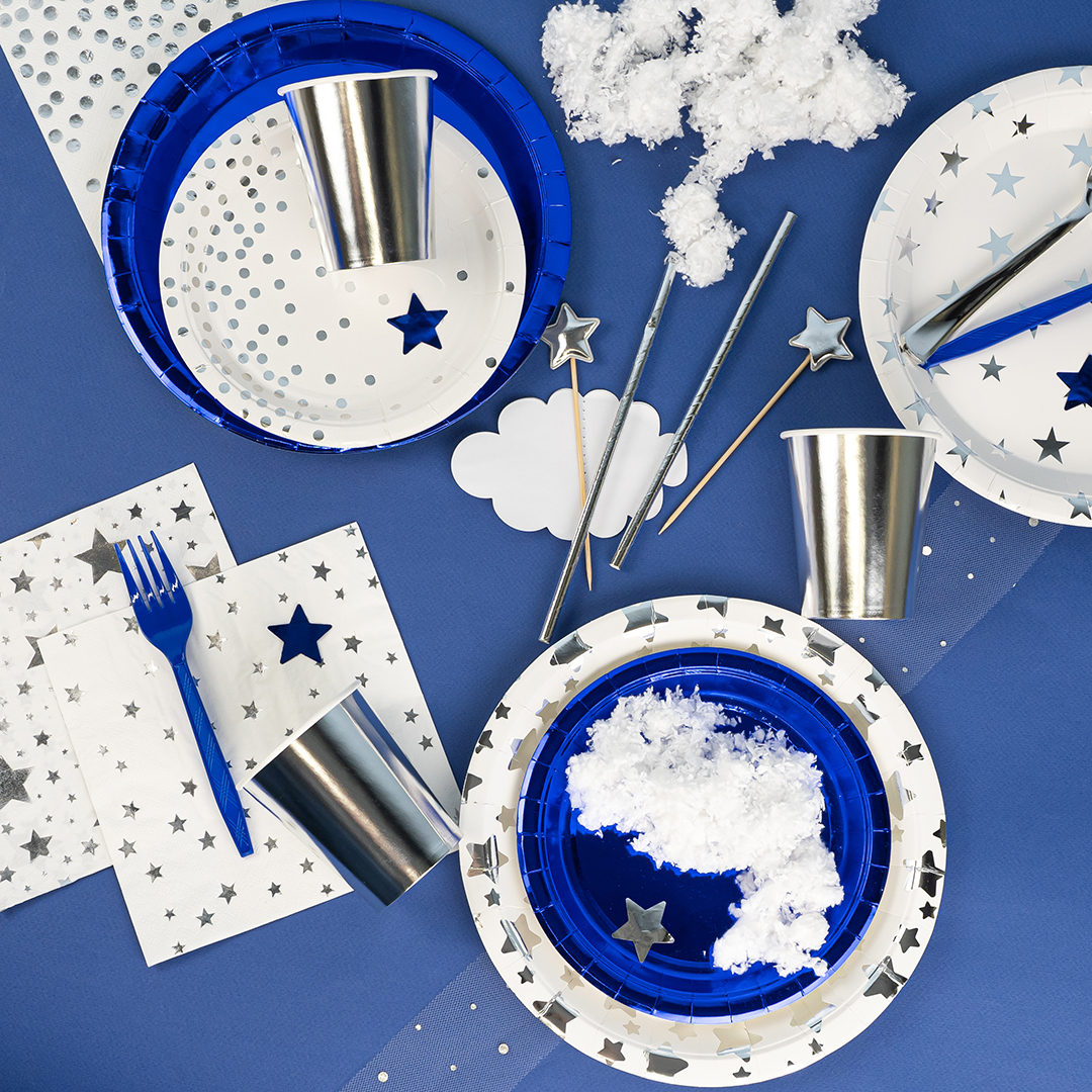 Стаканы (250 мл) Серебро, Металлик, 6 шт.