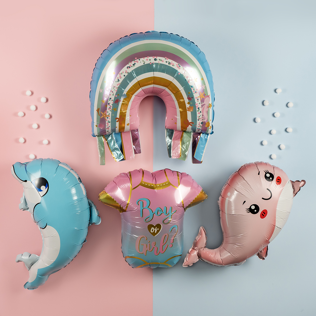 Шар (27''/69 см) Фигура, Радуга для Русалочки, 1 шт.