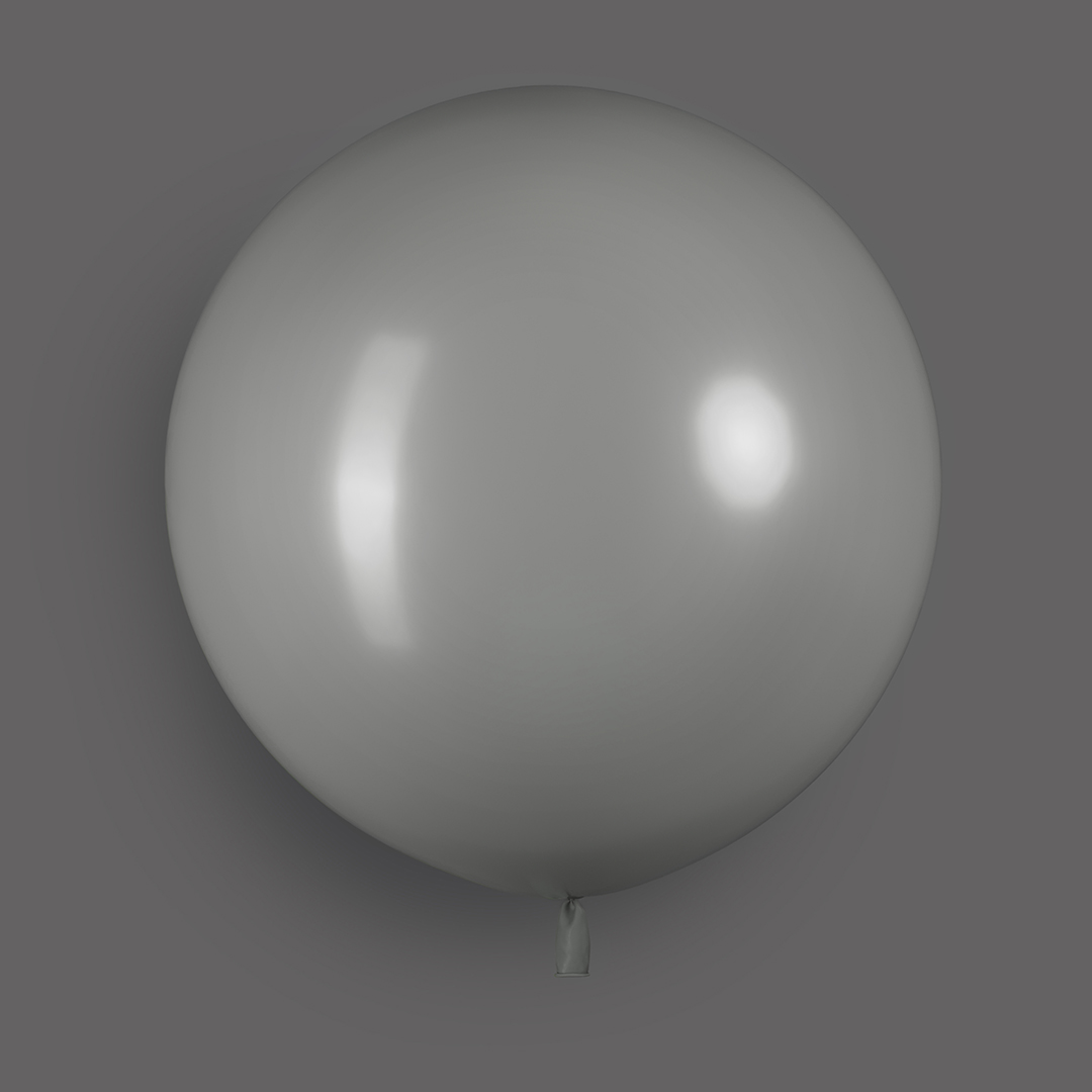 Шар (24''/61 см), Серый, пастель ретро, 3 шт.
