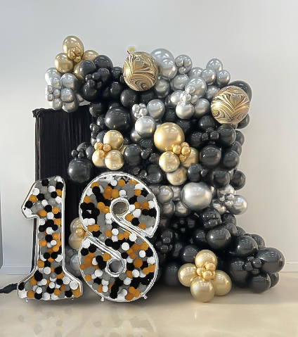 Шар (65''/165 см) Цифра, 8 Каркасная, 1 шт. в уп.