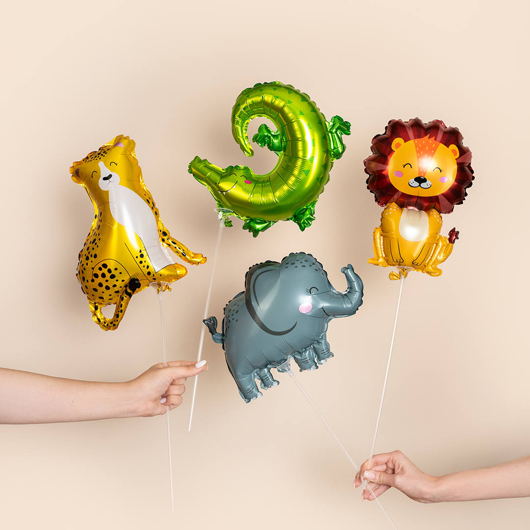 Шар с клапаном (17''/43 см) Мини-фигура, Крокодил, 1 шт.