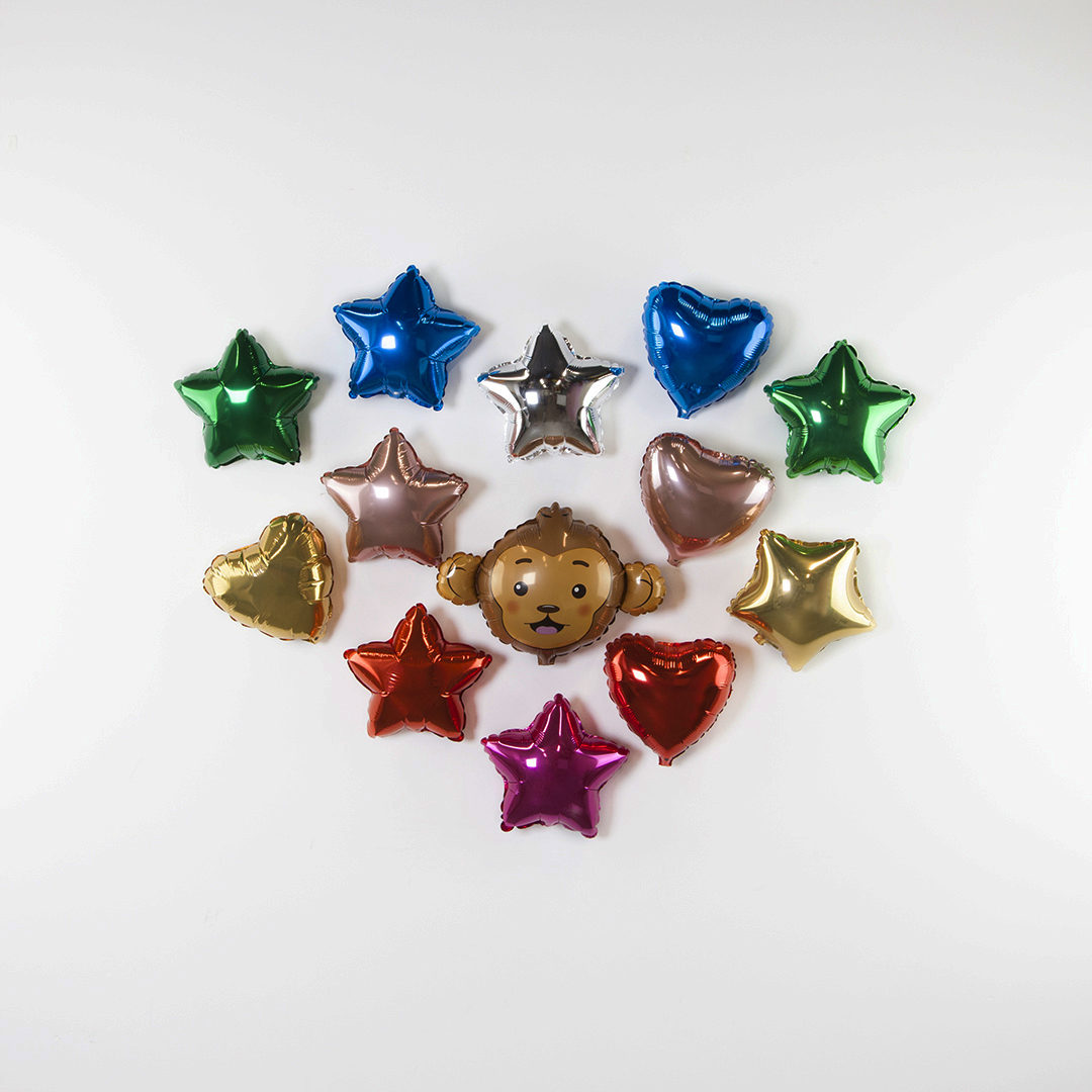 Шар (9''/23 см) Мини-сердце, Яркое золото, 1 шт.