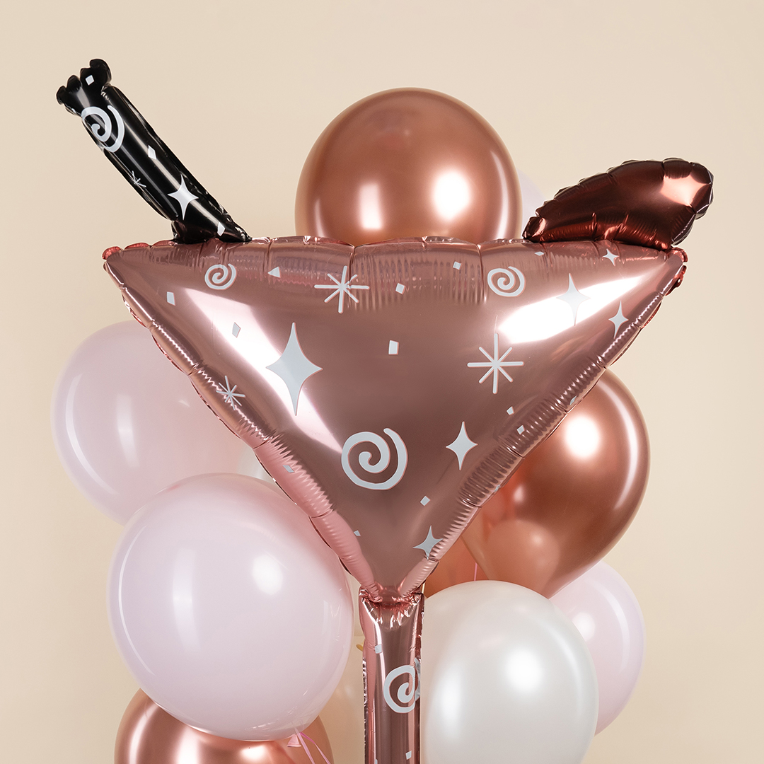 Шар (44''/112 см) Фигура, Бокал Мартини, Розовый, 1 шт.