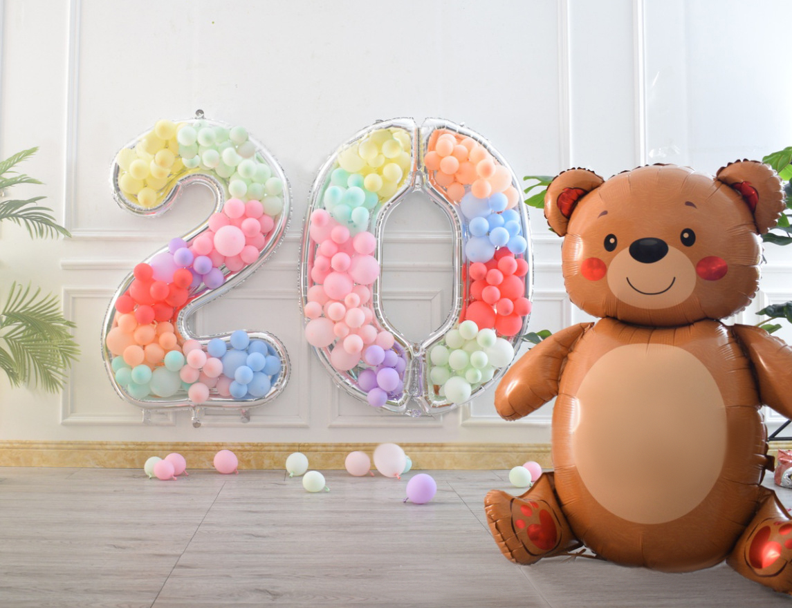 Шар (65''/165 см) Цифра, 2 Каркасная, 1 шт. в уп.