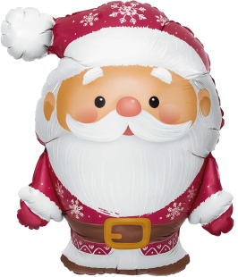 Шар (27''/69 см) Фигура, Дед Мороз, 1 шт. в уп.