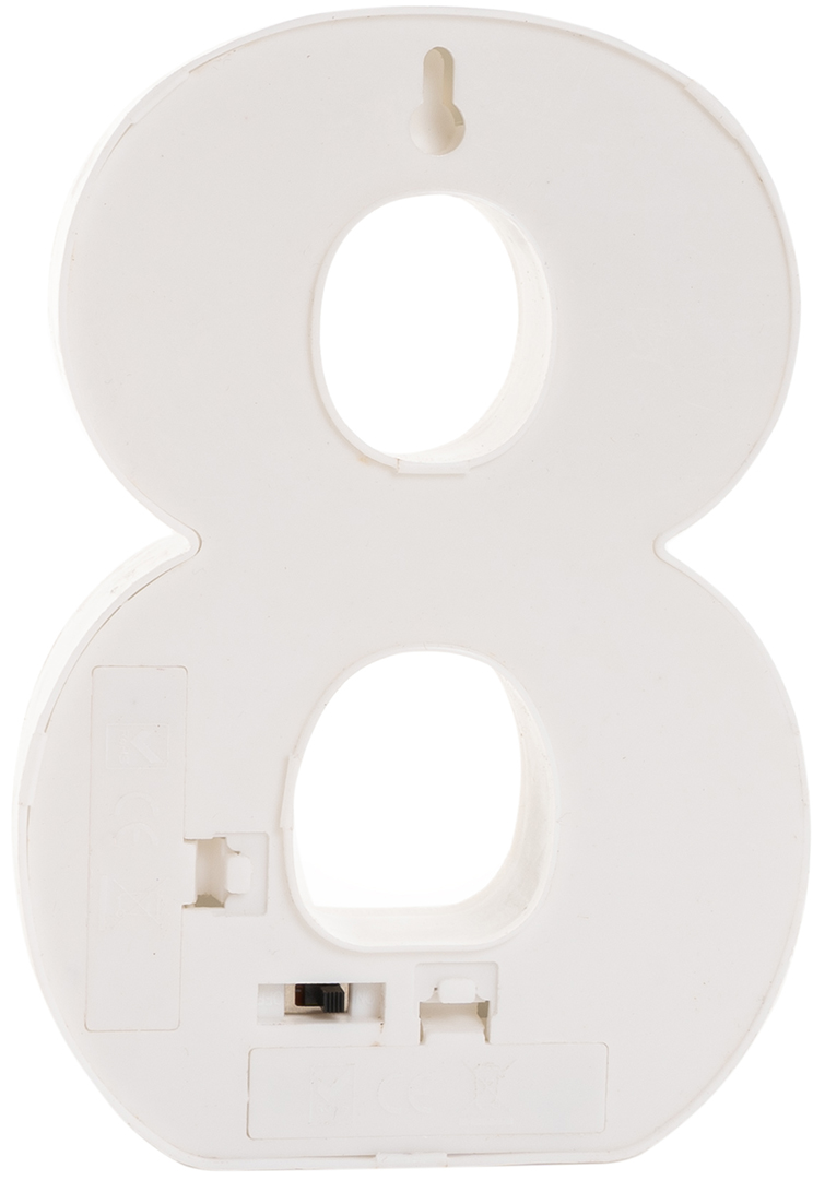 Световая фигура Цифра, 8, 16 см. Серебро, 1 шт.
