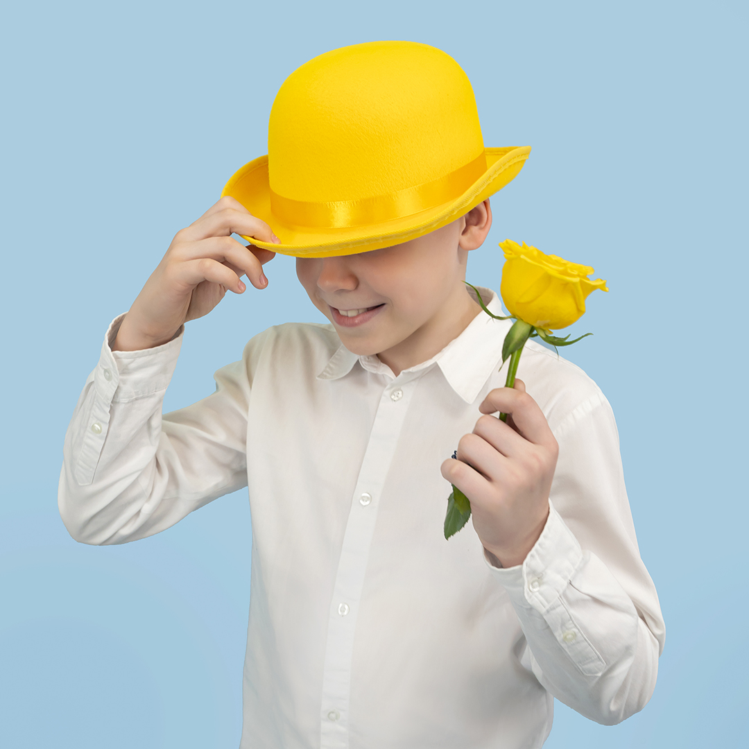 Шляпа Котелок, фетр, Желтый, 56-58 разм., 1 шт. 