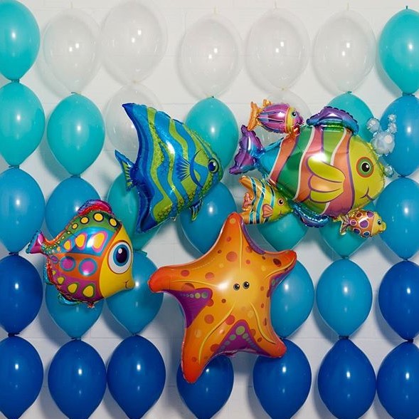 Шар (12''/30 см) Линколун, Голубой (040), пастель, 50 шт.