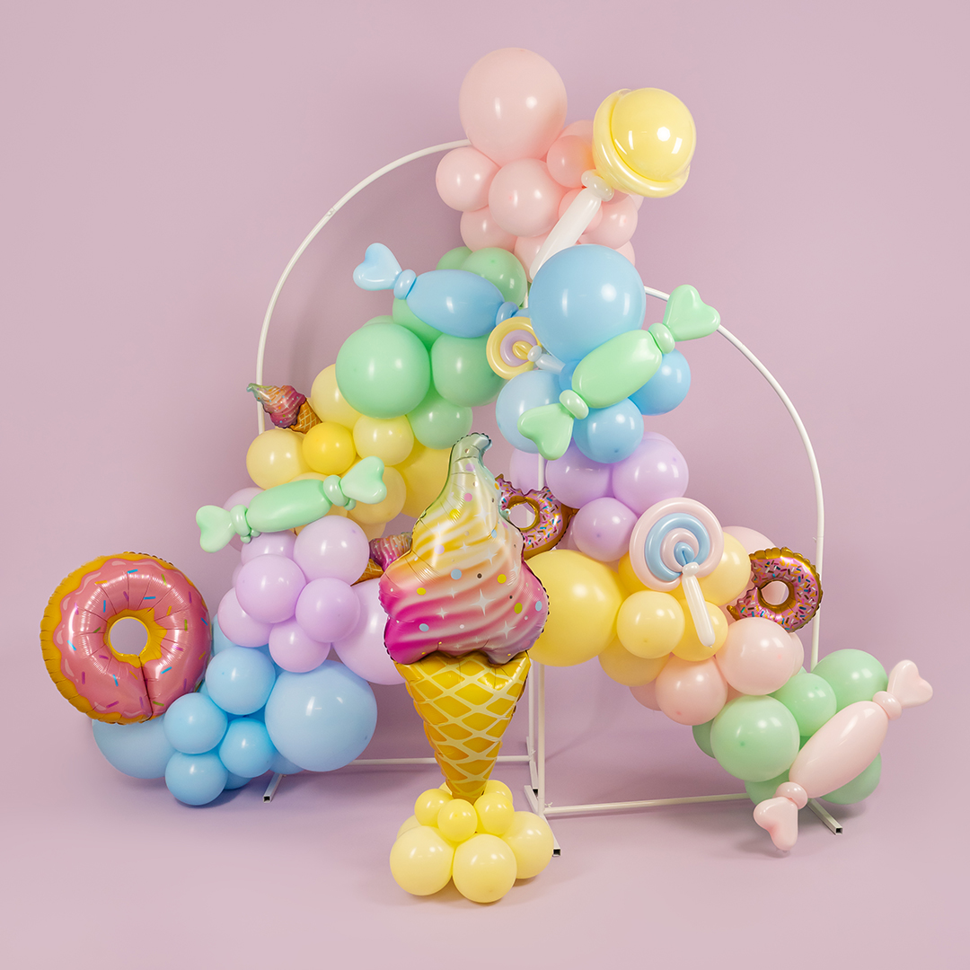 Шар (26''/66 см) Фигура, Пончик, Розовый, 1 шт. в уп.