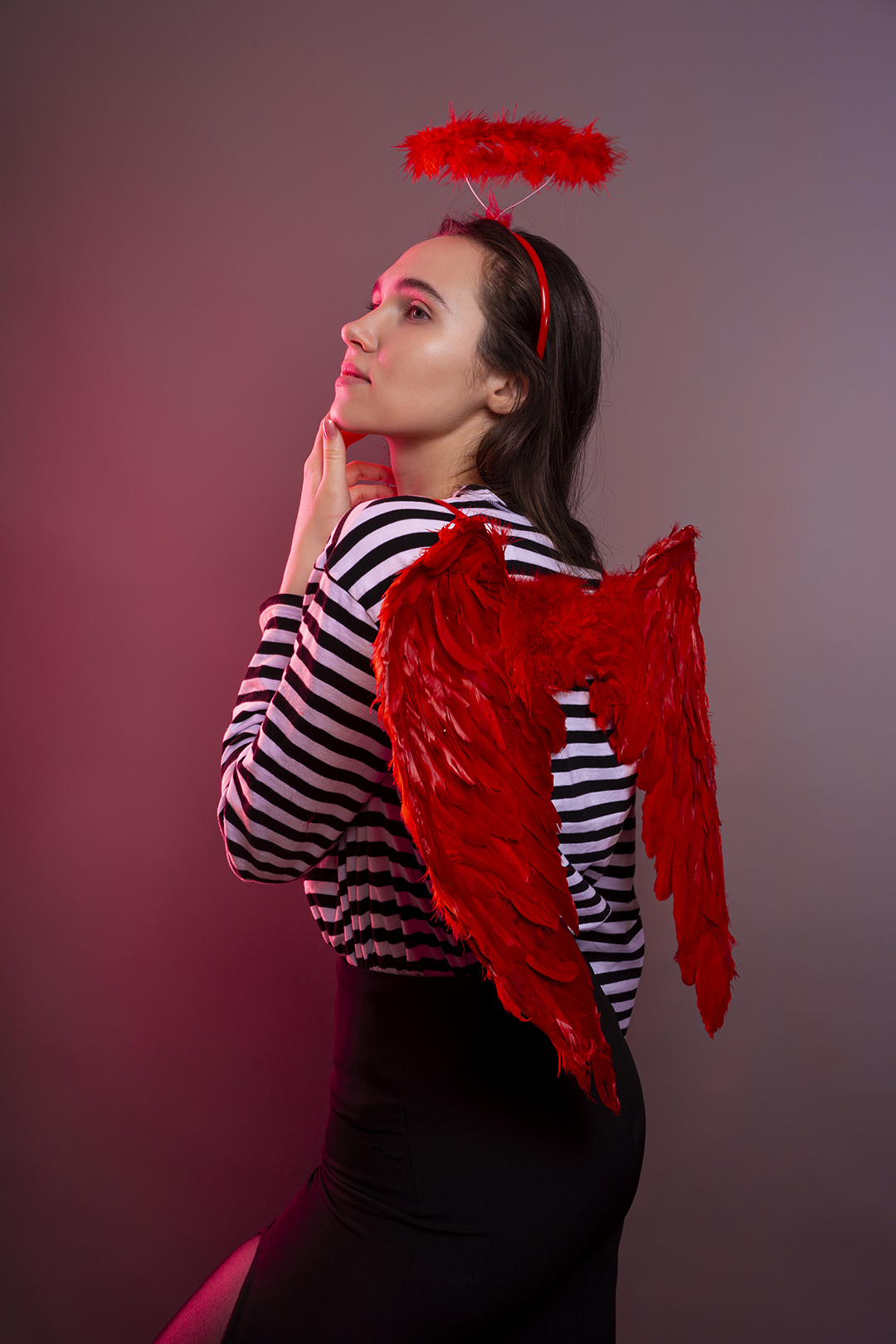 Крылья, Ангел, Размер S, Красный, 45*35 см, 1 шт. 