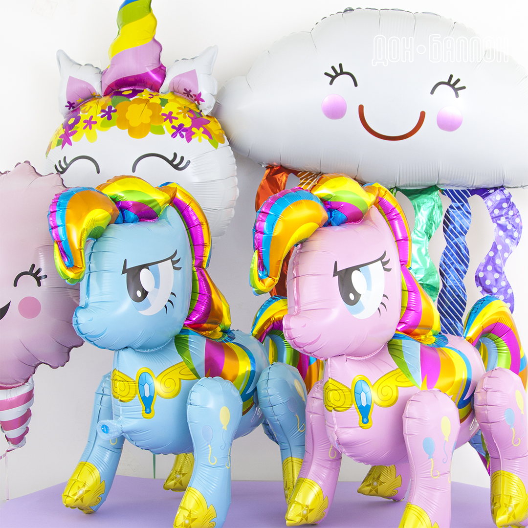 Шар (32''/81 см) Фигура, Счастливое облако, Яркая радуга, 1 шт.