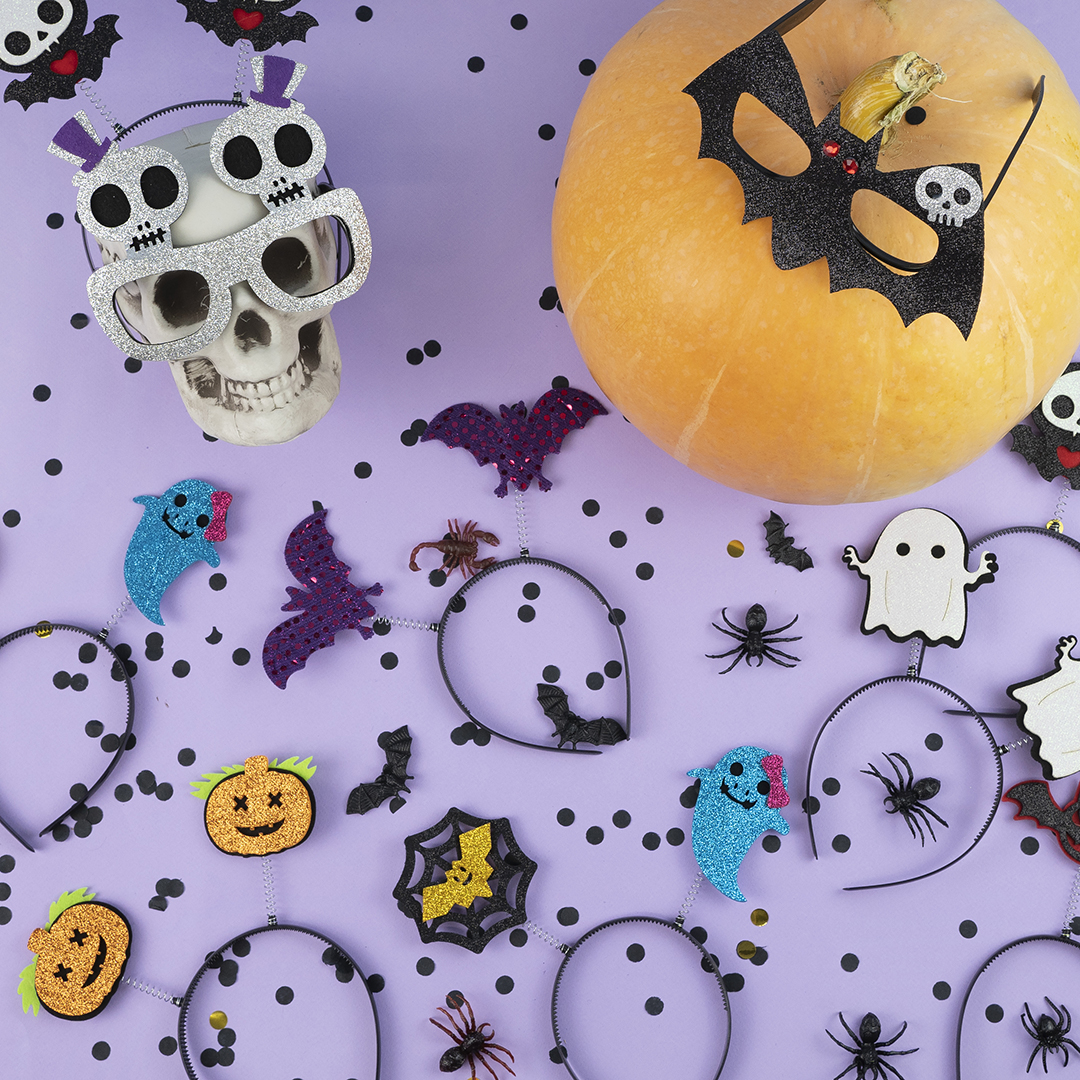 Ободок, Летучие мыши, Черный/Фиолетовый, 1 шт. 