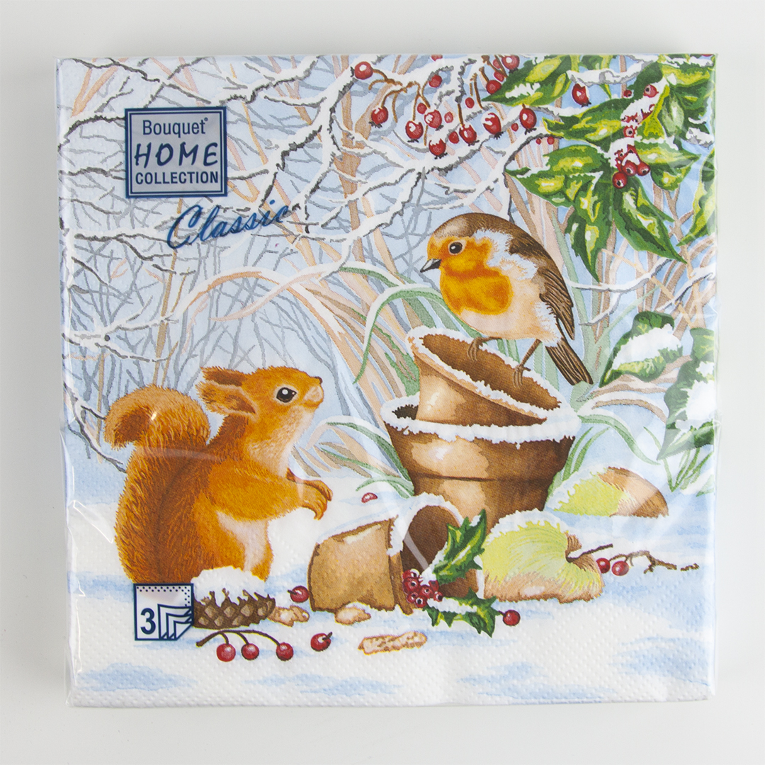 Сервировочные салфетки, Новогодняя беседа, 33*33 см, 20 шт.