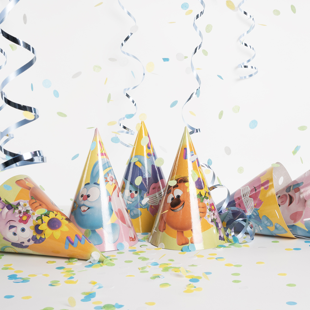 Колпаки, Смешарики, Ассорти, 6 шт. в упак. 