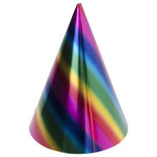 Колпаки, Радужный перелив, Металлик, 16 см, 6 шт. в упак. 