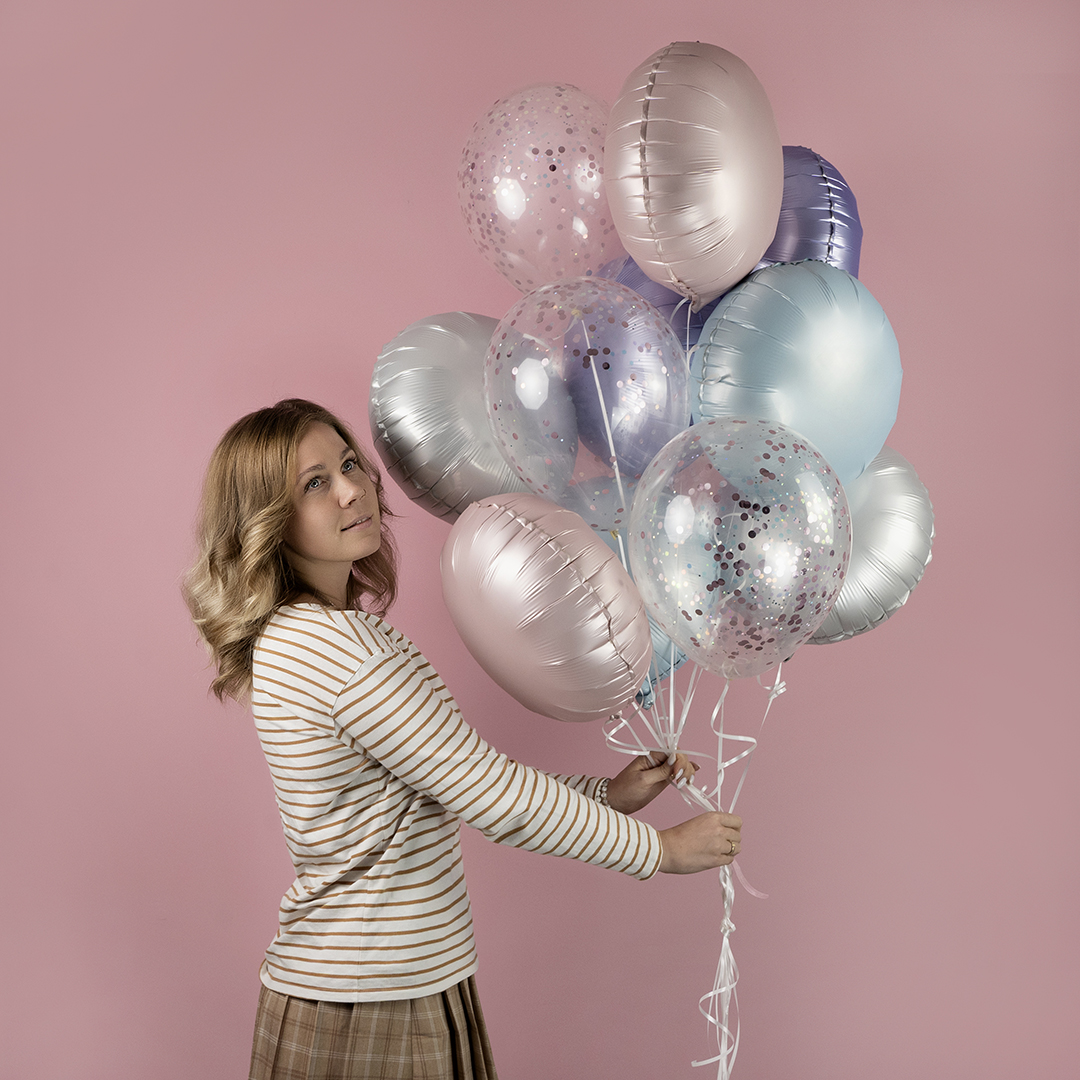 Конфетти фольга Круг, Розовый, Хром, 1 см, 50 г.