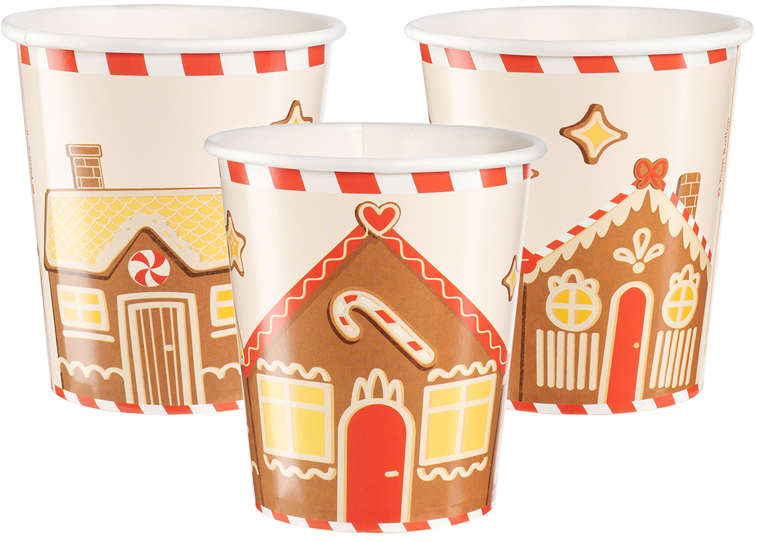 Стаканы (250 мл) Пряничный человечек, 6 шт.