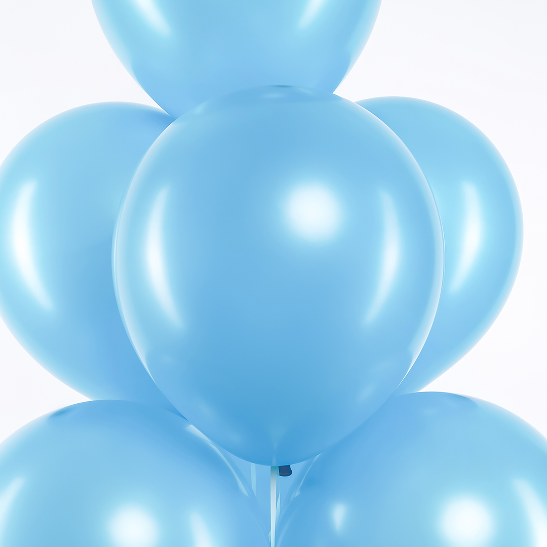 Шар (12''/30 см), Голубой, пастель, 100 шт.